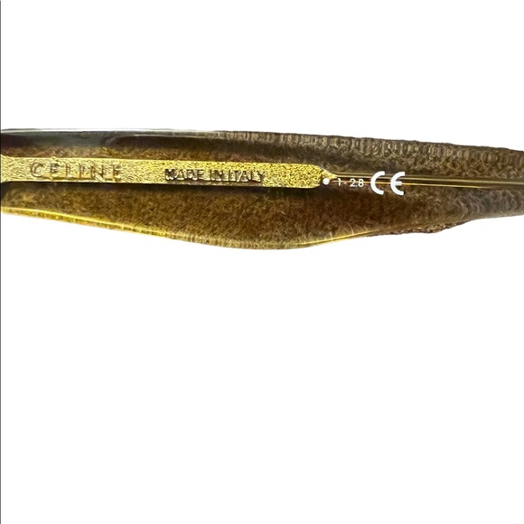 Celine Sunglasses CL40055I 55E Striped Yellow Square Frames Brown Gradient Lens - Picture 5 of 10